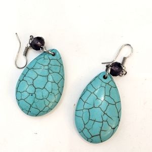Sale - Turquoise colored stone earrings